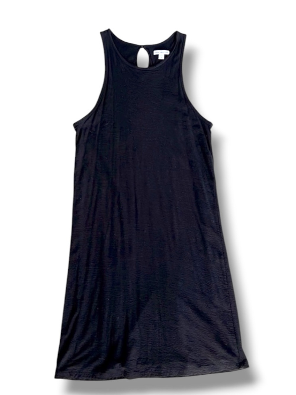 James Perse Black Sleeveless Cotton Knit Pullover Tank Dress Size 1 (Small)